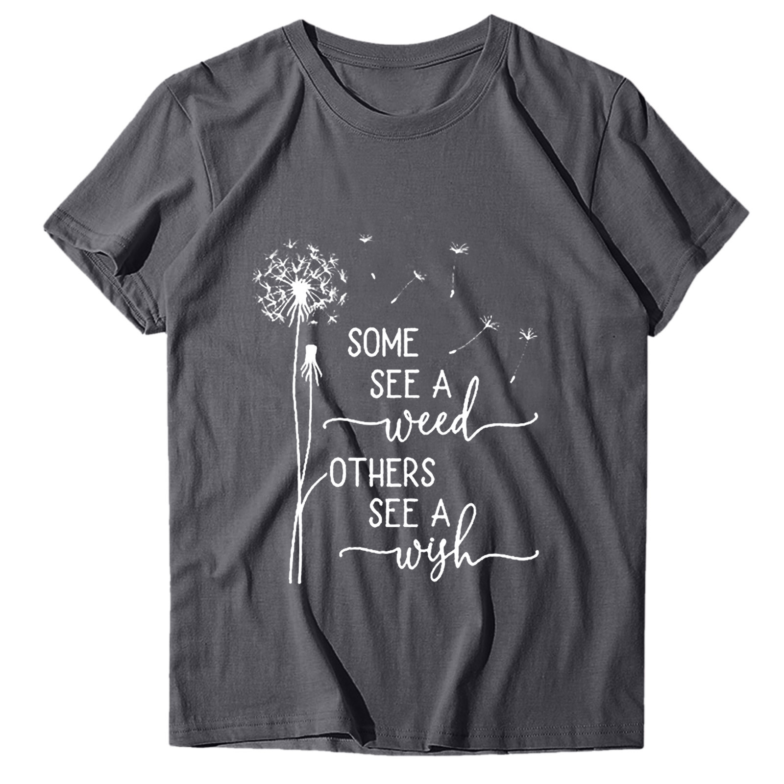 thumbnail image 2 of Camiseta informal de manga corta con estampado de letras para mujer: cuello redondo, top de poliéster, versátil para combinar con leggings o vaqueros, disponible en varias tallas., 2 of 8